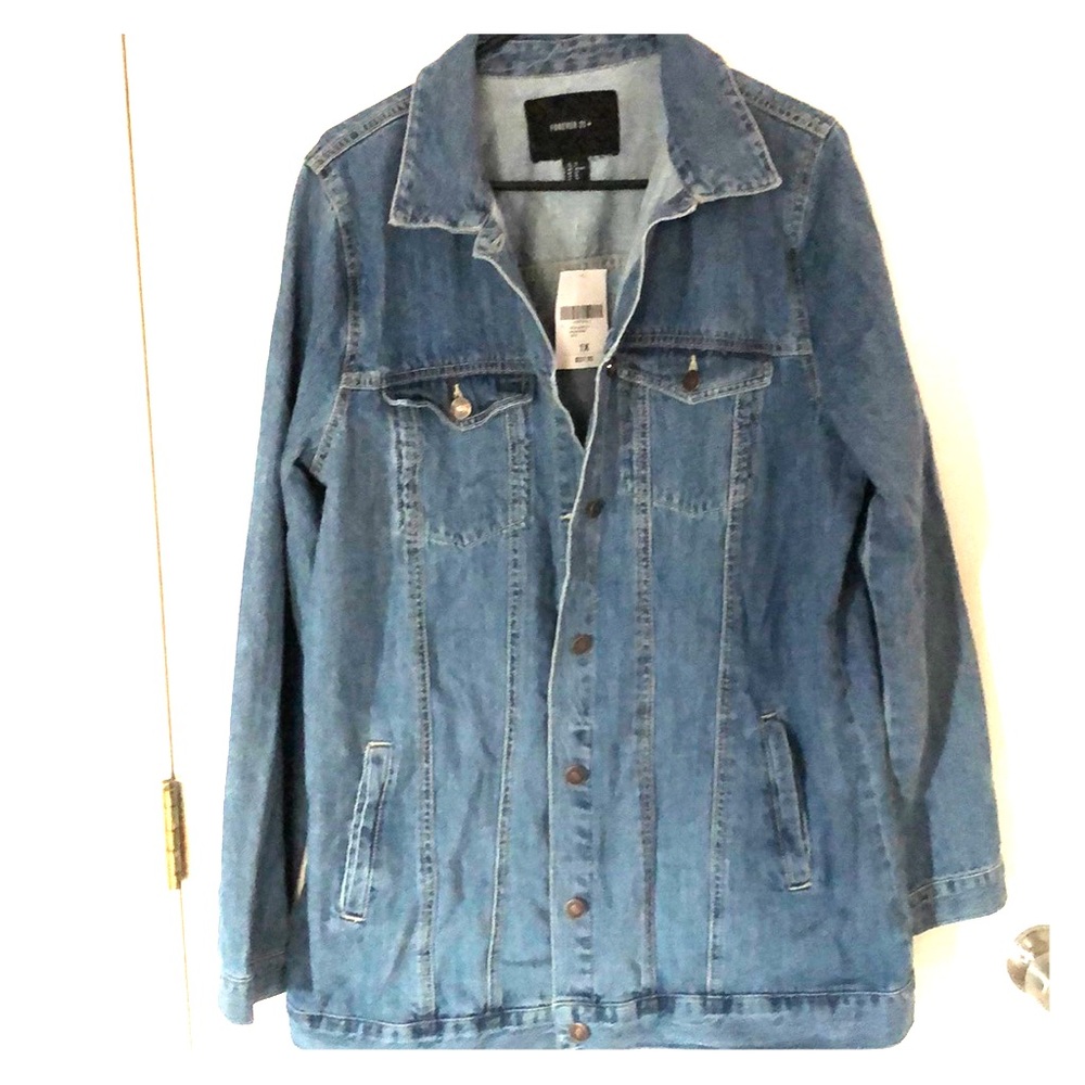 Forever21 1X long Jean jacket